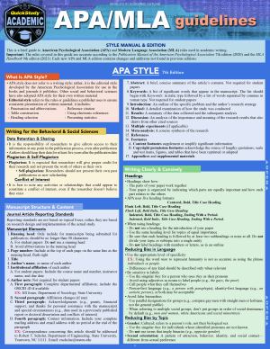 APA/MLA Guidelines MLA (SKU 10501689202)