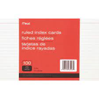 Mead 5" X 8" Ruled Index Cards