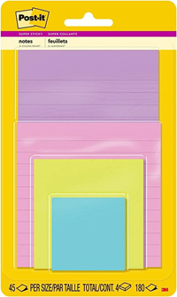 Post It Super Sticky Notes - ASST.