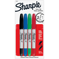 Sharpie Twin Tip 4pk Permanent Markers