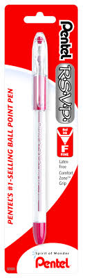 Pentel RSVP Ballpoint Pen - Fine Red Ink