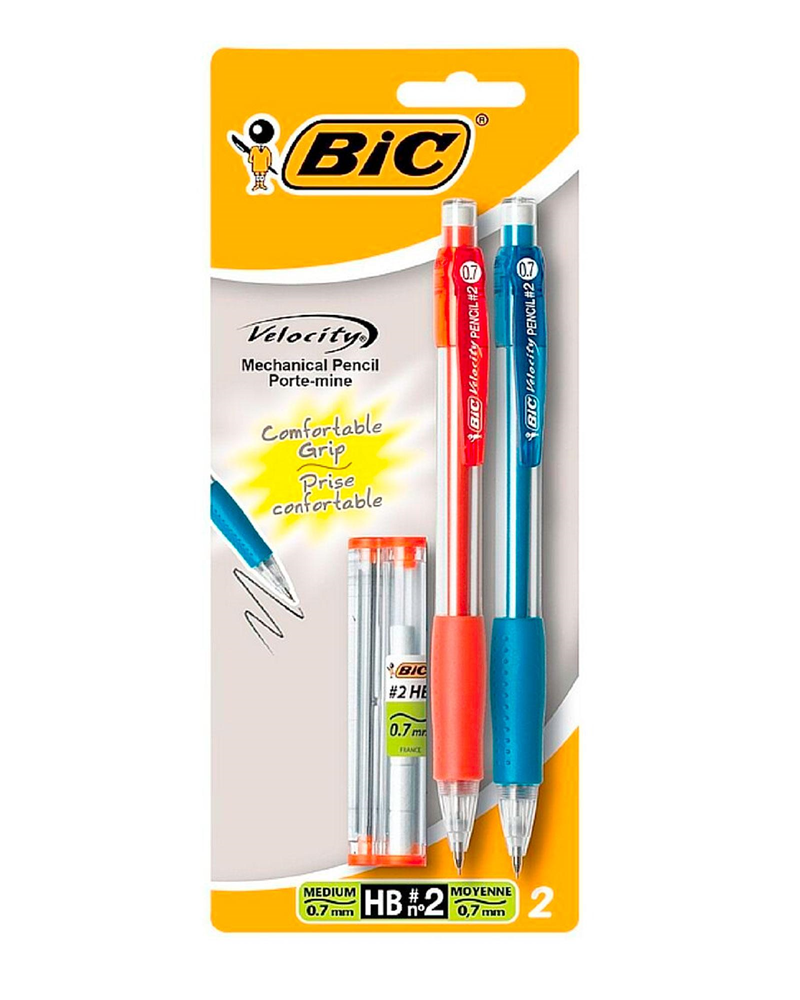 Bic Pencil Velocity .7Mm 2 Pk (SKU 10177259240)