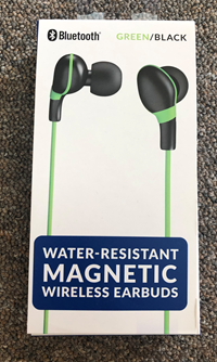 Wireless Magnetic Earbuds --Green/Black