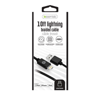 IESSENTIALS 10' Braided Lightning Cable