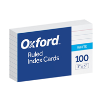 Index Cards 3x5  Ruled 100 PK