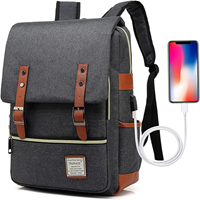 UGRACE Vintage Laptop Backpack Blk