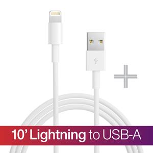 USB-A to Lightning White 10ft