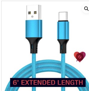 Braided USB-C to USB-A Cable - main view
